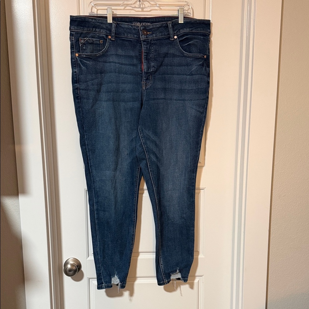 Maurices Dark Blue Skinny Jeans